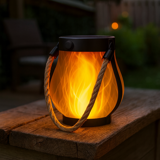 Solar-Powered Lanterns with Realistic Flame Illumination
