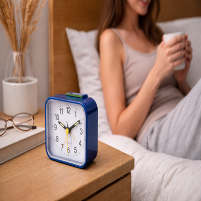 Whispering Alarm Clock with Gentle Glow and Snooze Feature