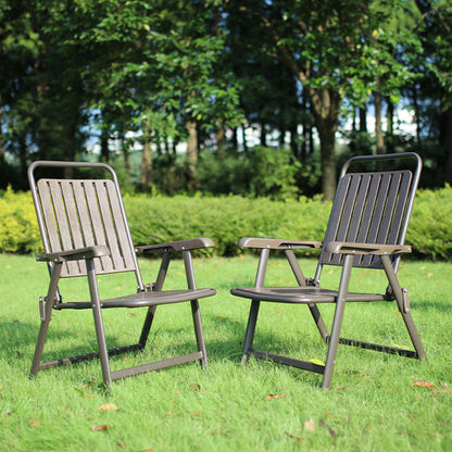 Portable Outdoor Chair with Sturdy Frame and Comfort Footrest