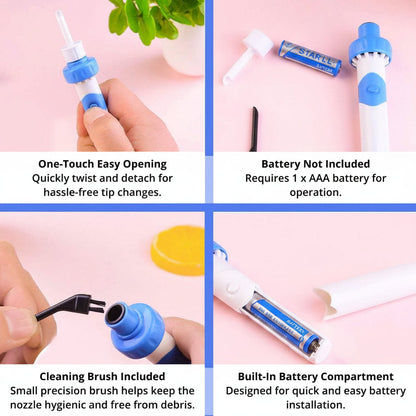 Rechargeable Ear Hygiene Device with Soft Silicone Tip