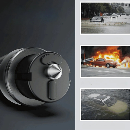 QuickEscape 2-in-1 Emergency Tool: Glass Breaker & Seat Belt Cutter