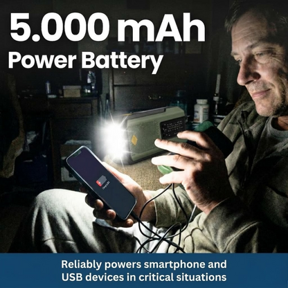 Essential Survival Radio with Solar Power & Hand Crank