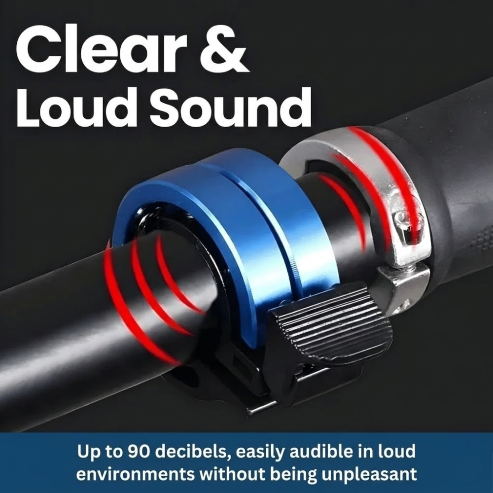 SleekSound Compact Bike Bell - Stylish Safety for Riders