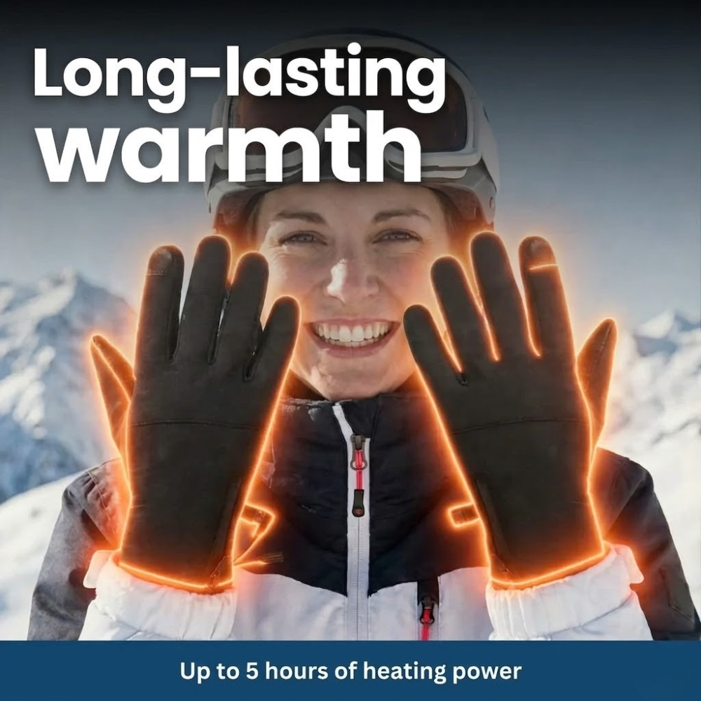 Rechargeable Thermal Gloves with 3 Heat Settings for Winter