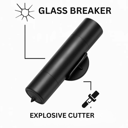 QuickEscape 2-in-1 Emergency Tool: Glass Breaker & Seat Belt Cutter