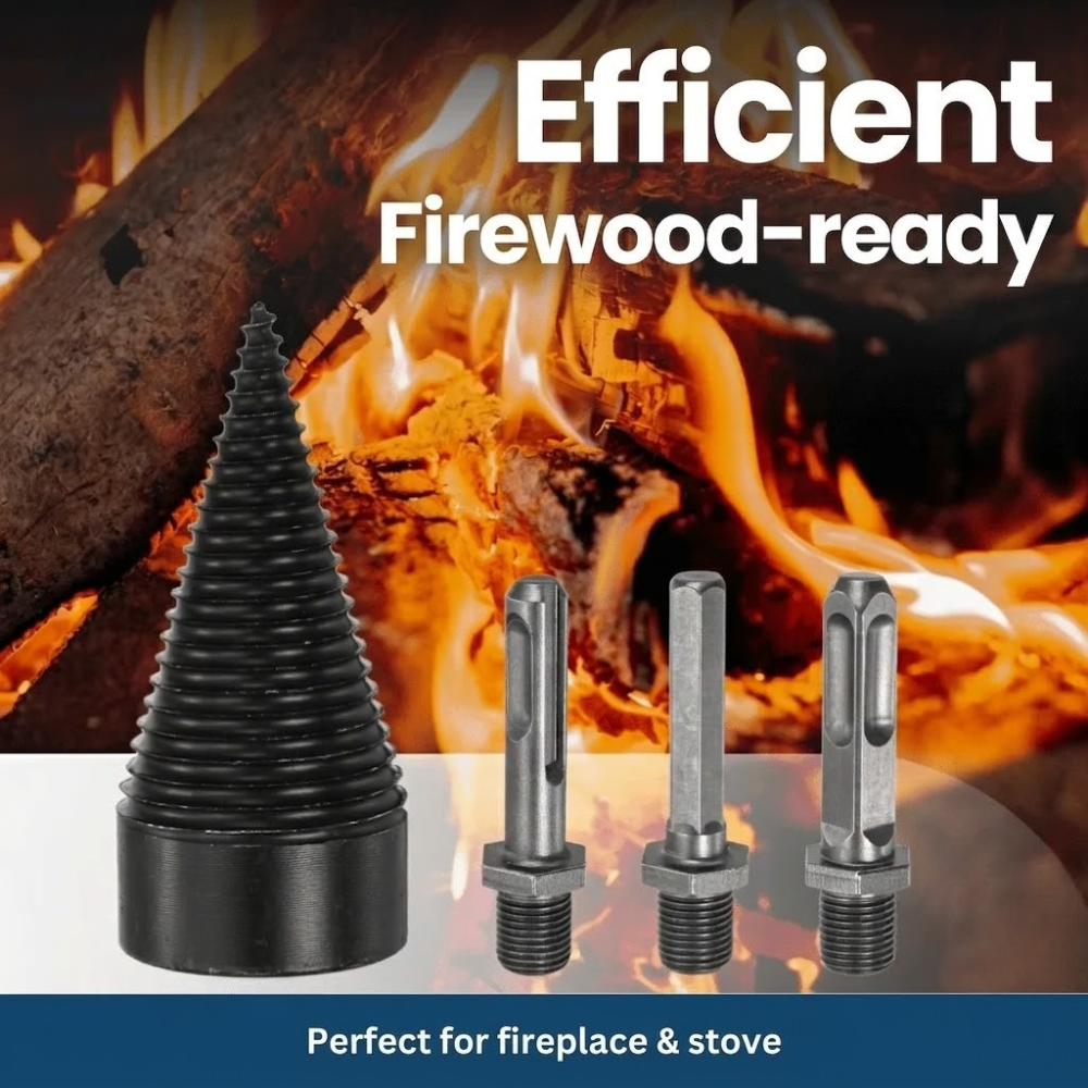 SwiftWood Pro Firewood Drill Bit Set – Effortless Splitting