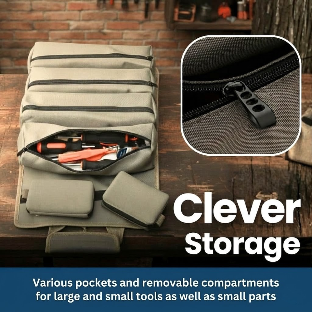 Ultimate Tool Organizer - Compact Roll-Up Tool Bag