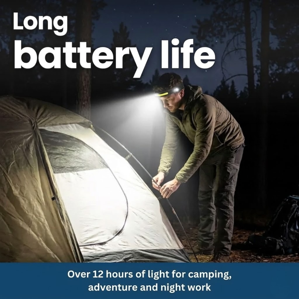 BrightBeam Pro LED Headlamp - Illuminate Your Path Hands-Free