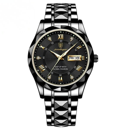 AquaElite Men's Waterproof Watch with Luminous Features