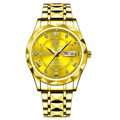AquaElite Men's Waterproof Watch with Luminous Features