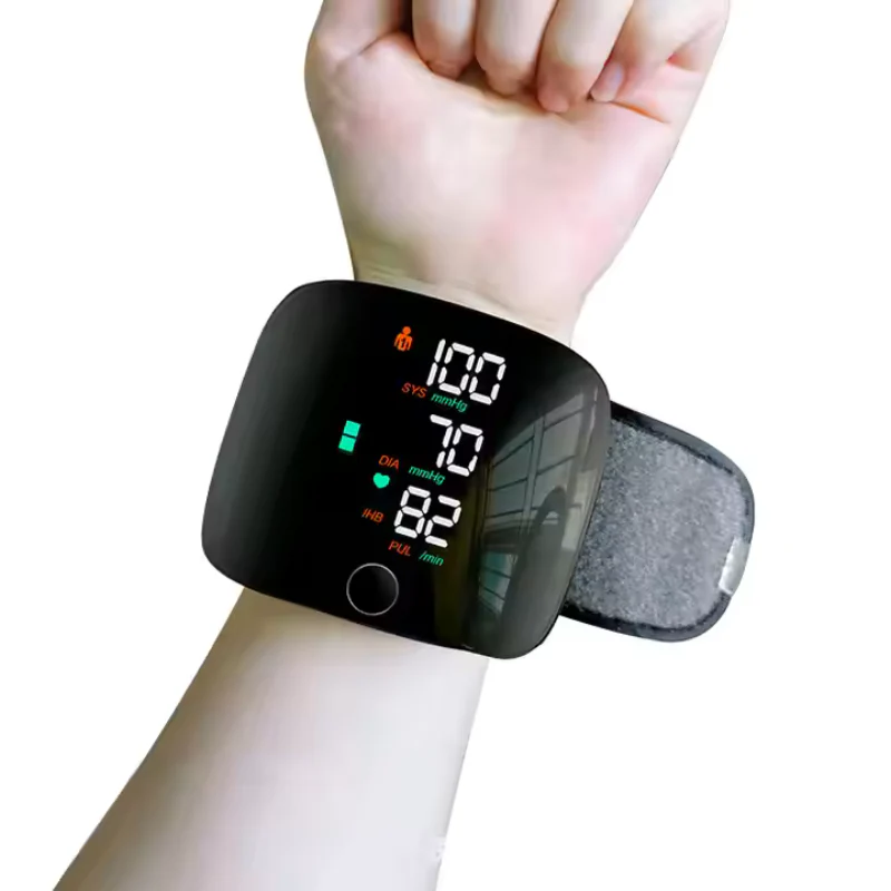 Smart Wrist Blood Pressure Tracker with USB Recharge and LED Readout