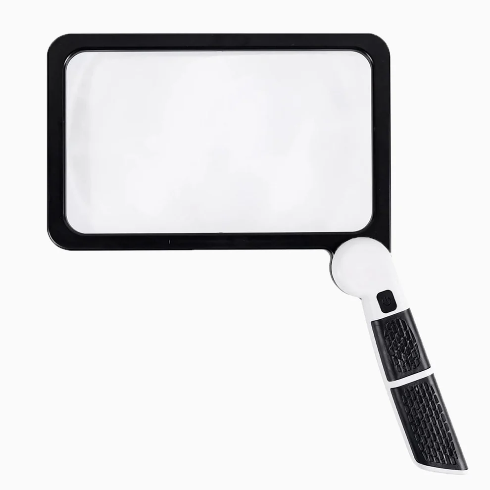 Illuminated Handheld Magnifier with 5X Zoom and Adjustable Light