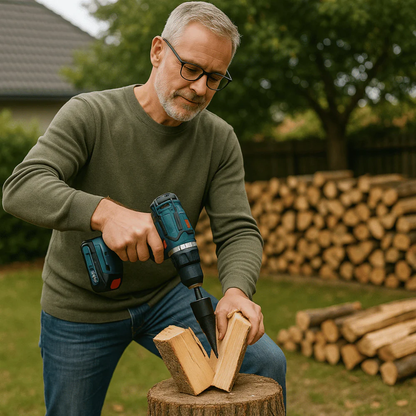SwiftWood Pro Firewood Drill Bit Set – Effortless Splitting