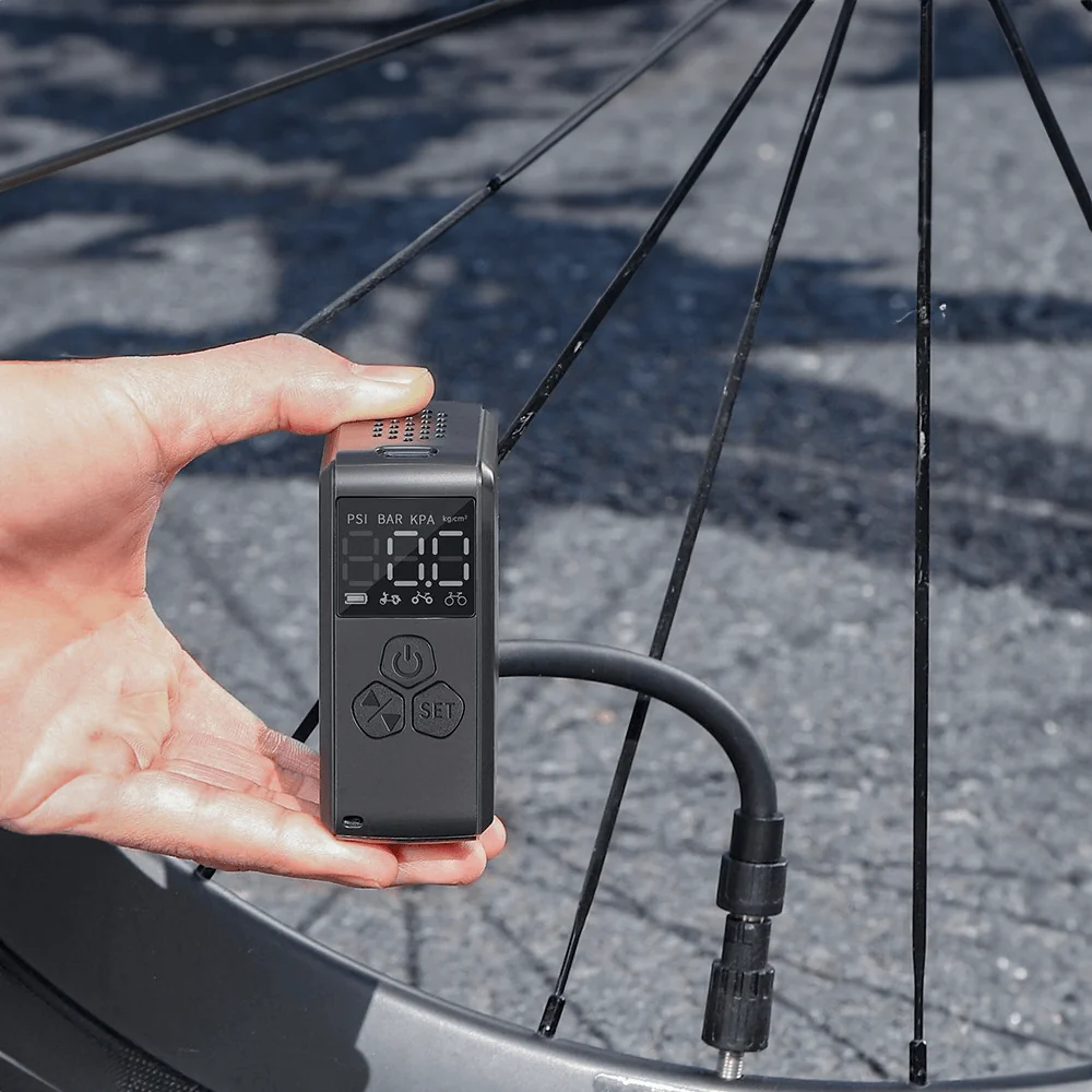 SwiftCharge Portable Air Pump with LCD and USB-C Recharge