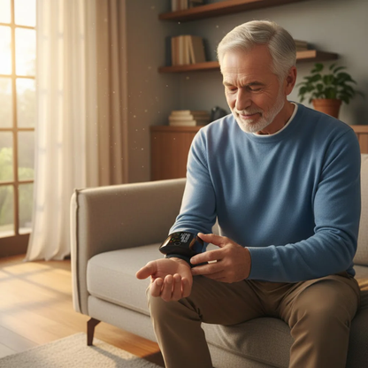 Smart Wrist Blood Pressure Tracker with USB Recharge and LED Readout