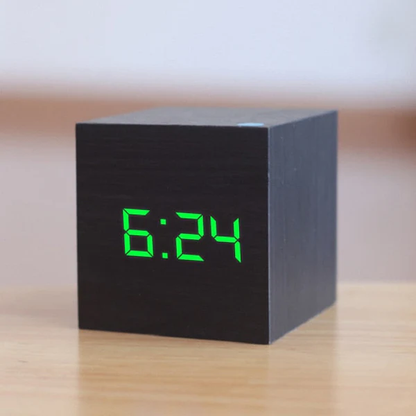 SleekCube LED Alarm Clock with Easy Read Display