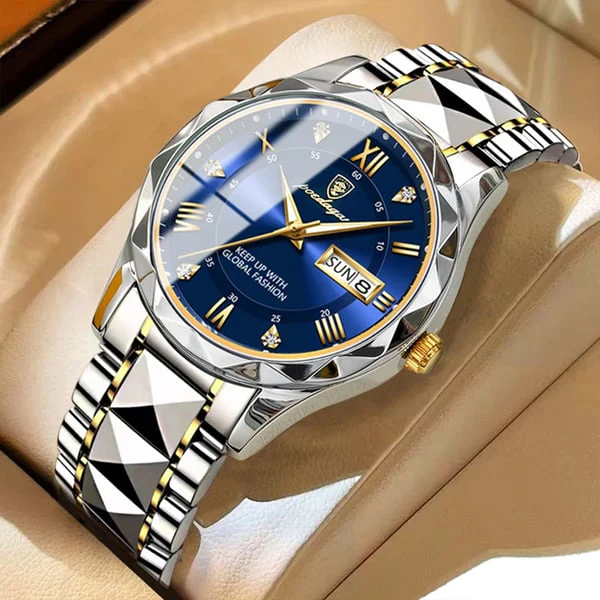 AquaElite Men's Waterproof Watch with Luminous Features