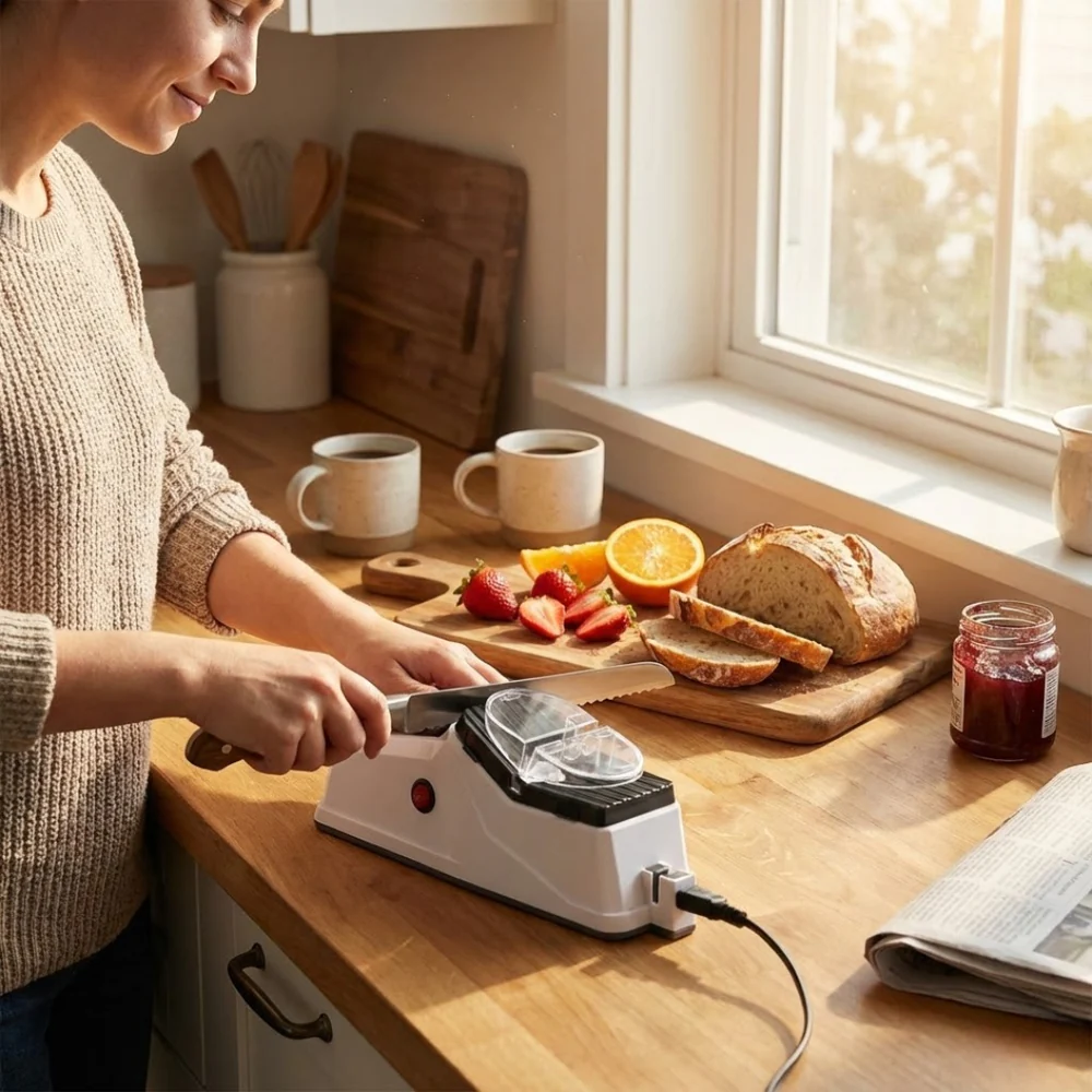 EdgeMaster Pro Electric Knife Sharpener with One-Touch Functionality