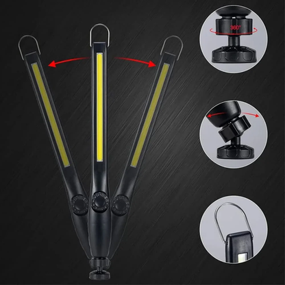 Versatile Magnetic LED Work Light - Rechargeable with Adjustable Brightness
