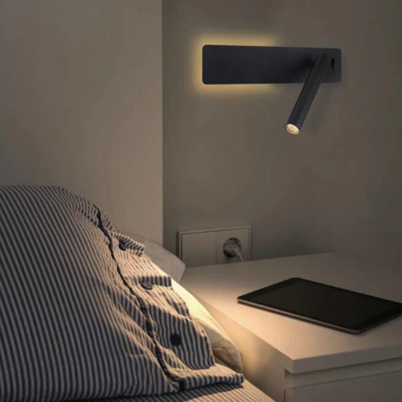 Adjustable LED Wall Lamp for Cozy Bedside Reading
