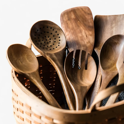 Eco-Friendly Wooden Cooking Utensil Collection