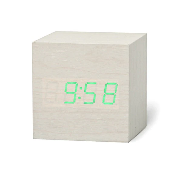SleekCube LED Alarm Clock with Easy Read Display