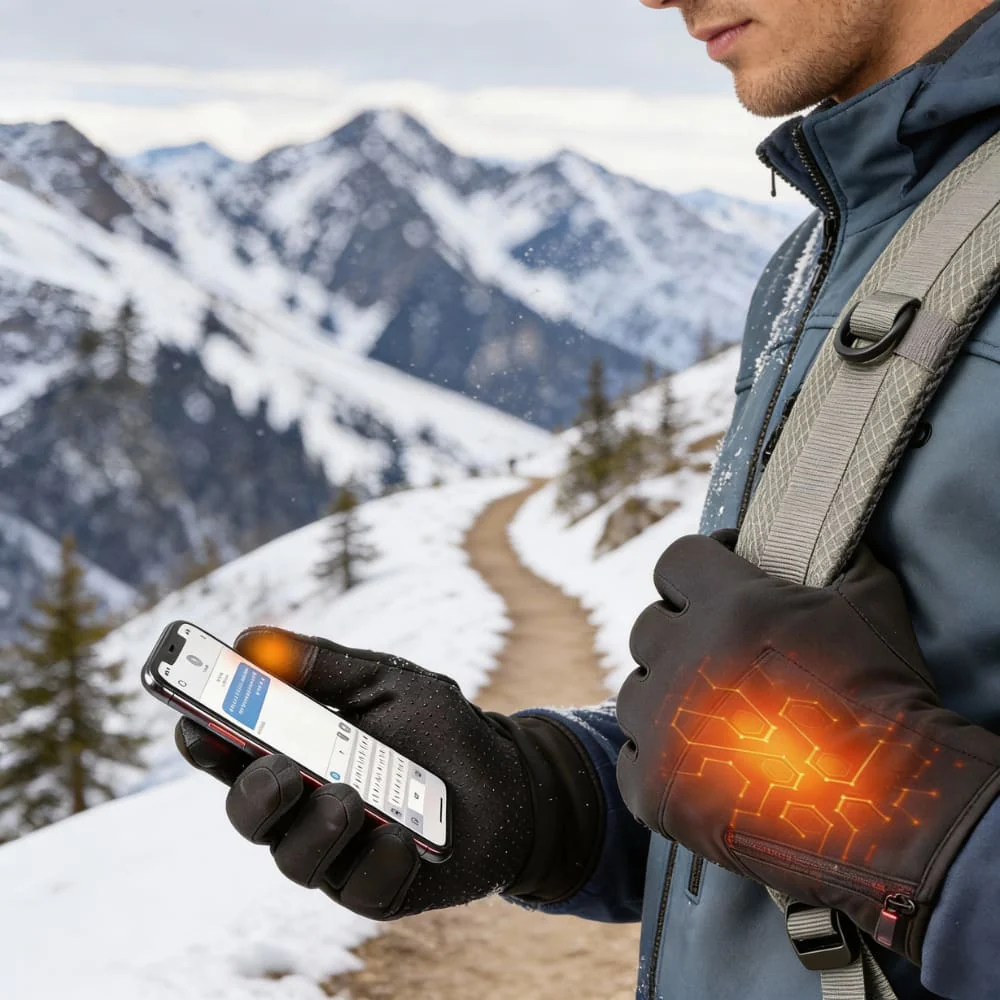 Rechargeable Thermal Gloves with 3 Heat Settings for Winter