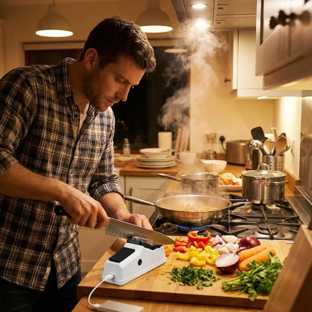 EdgeMaster Pro Electric Knife Sharpener with One-Touch Functionality