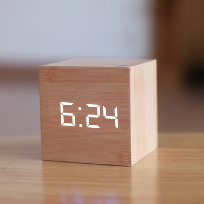 SleekCube LED Alarm Clock with Easy Read Display