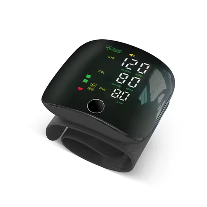 Smart Wrist Blood Pressure Tracker with USB Recharge and LED Readout