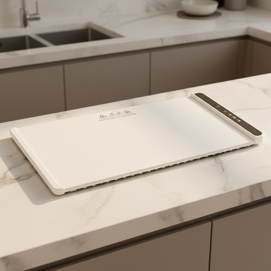 Smart Food Warming Mat with Timer and Protective Pad