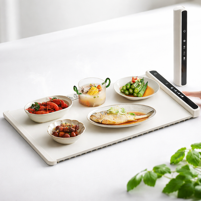 Smart Food Warming Mat with Timer and Protective Pad