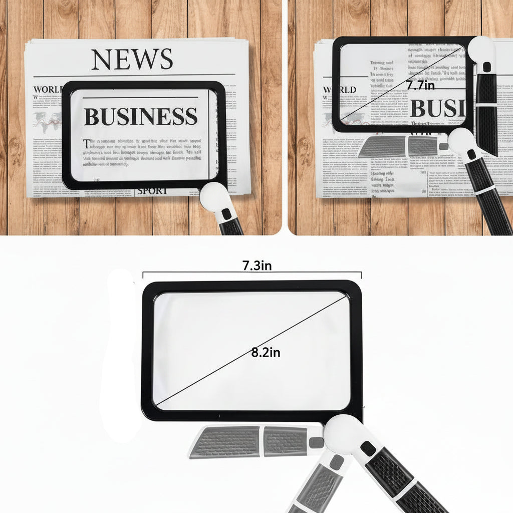 Compact Reading Magnifier with 5x Zoom and 48 LED Lights