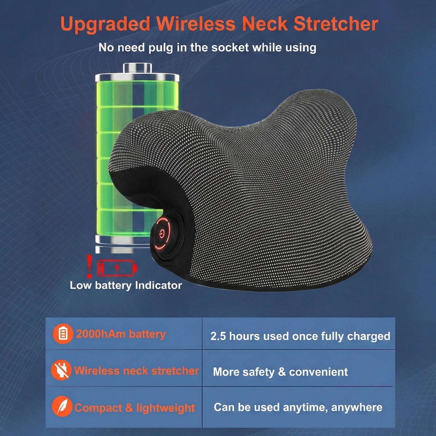 Soothing Neck Warmer with Massage and Adjustable Heat