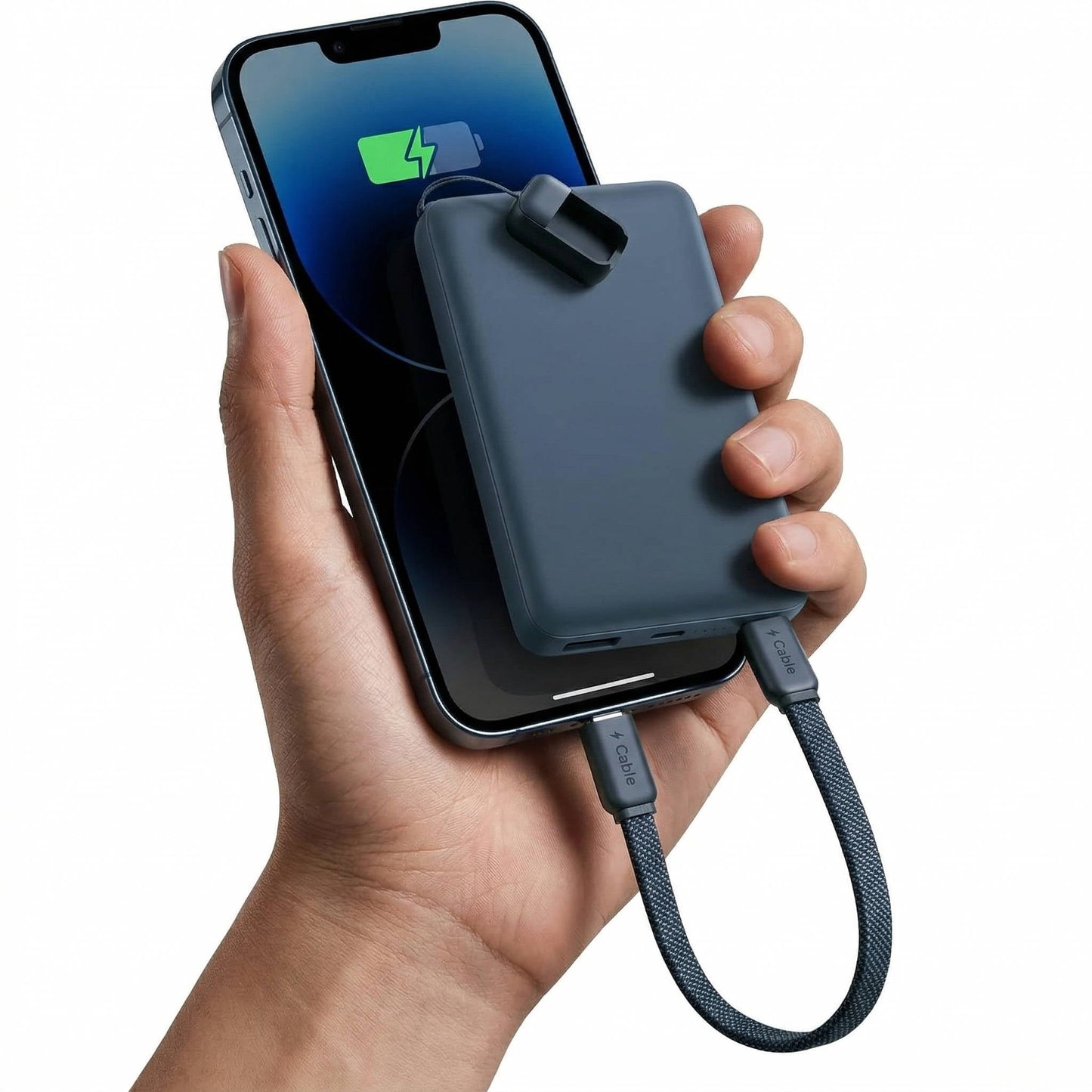 10,000mAh Power Bank with 45W Rapid Charge and Integrated Cable