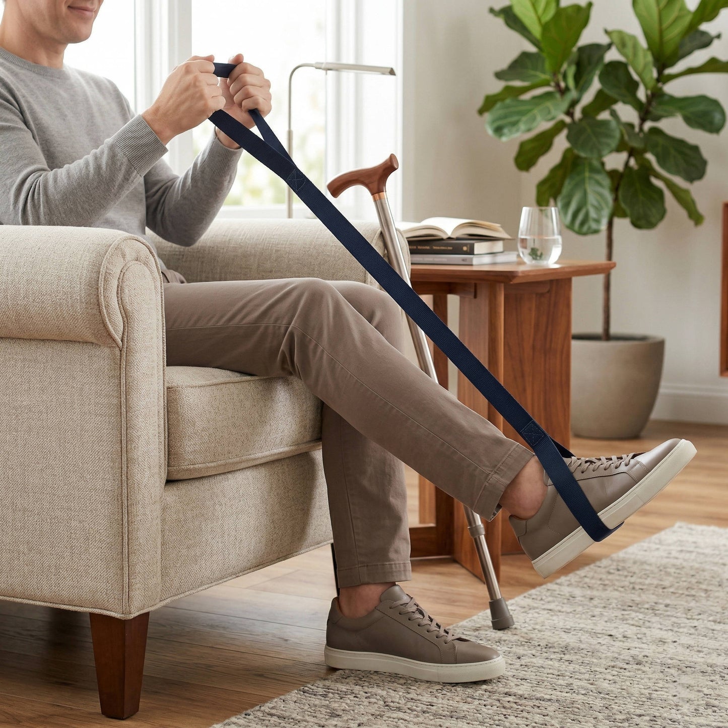ElevateEase Leg Lifting Aid with Foot and Hand Straps - 35 Inches