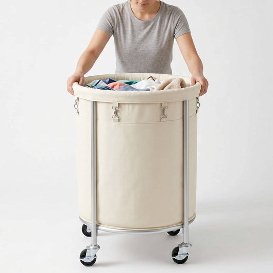 29 Gallon Rolling Laundry Cart with Detachable Bag and Wheels