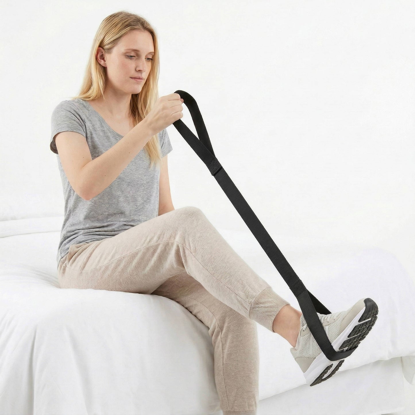 ElevateEase Leg Lifting Aid with Foot and Hand Straps - 35 Inches