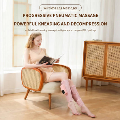 Rechargeable Cordless Calf Relief Massager with Heat Functionality