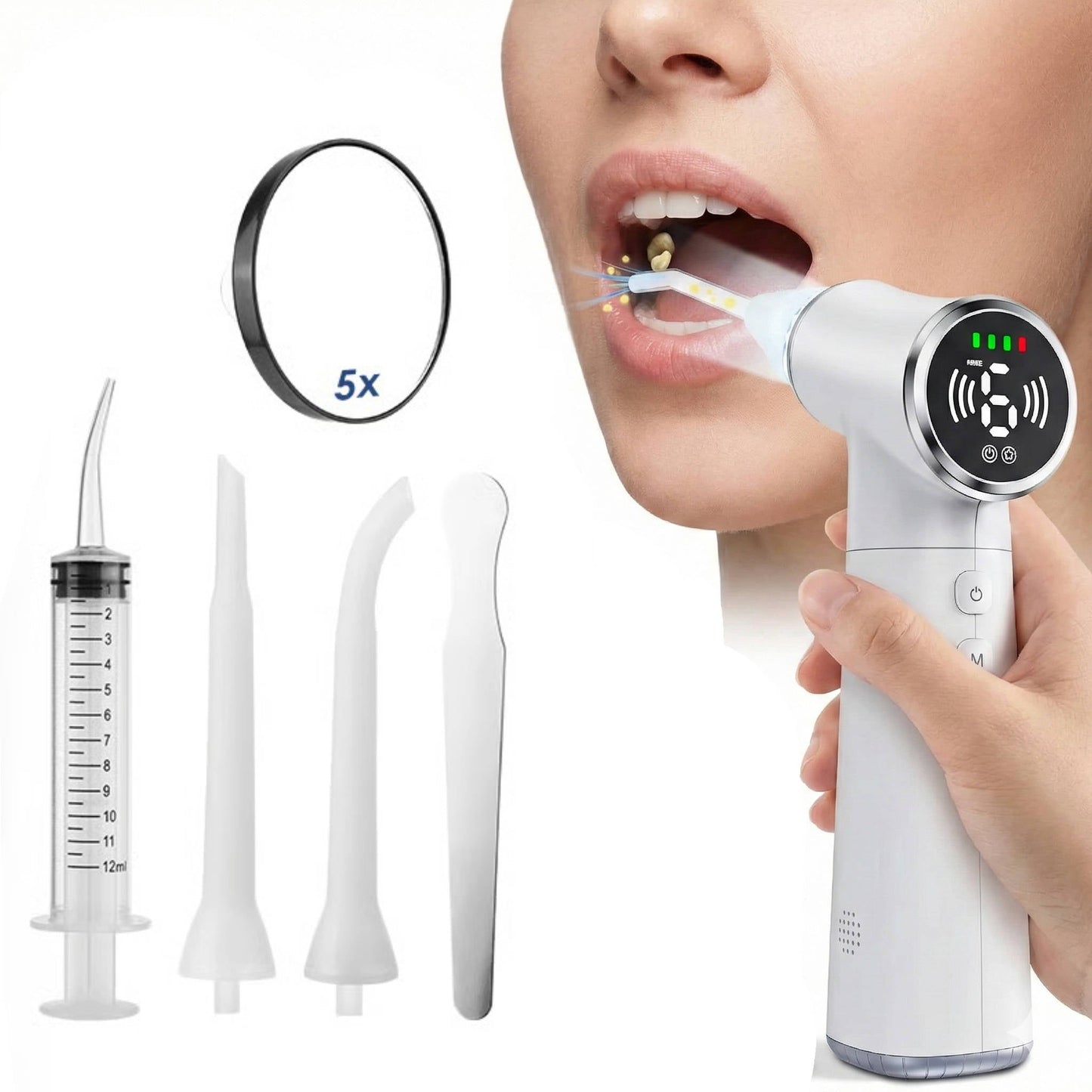Versatile Oral Hygiene Tool with Adjustable Suction Power