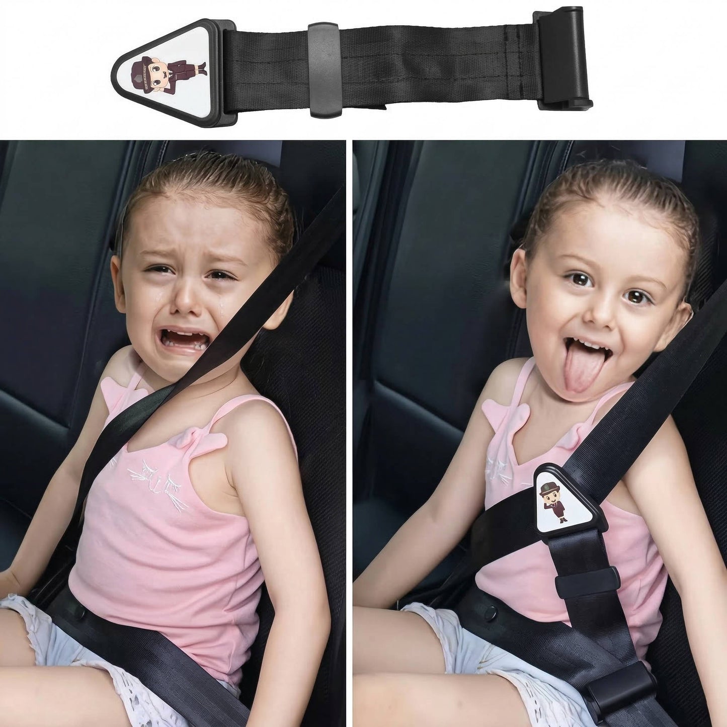 Comfort Fit Seat Belt Adjuster for Kids in Cars