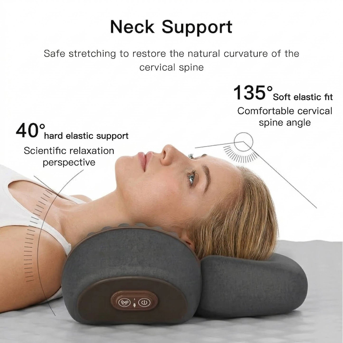 ComfortFlex Heated Neck Therapy Cushion with Vibration Settings