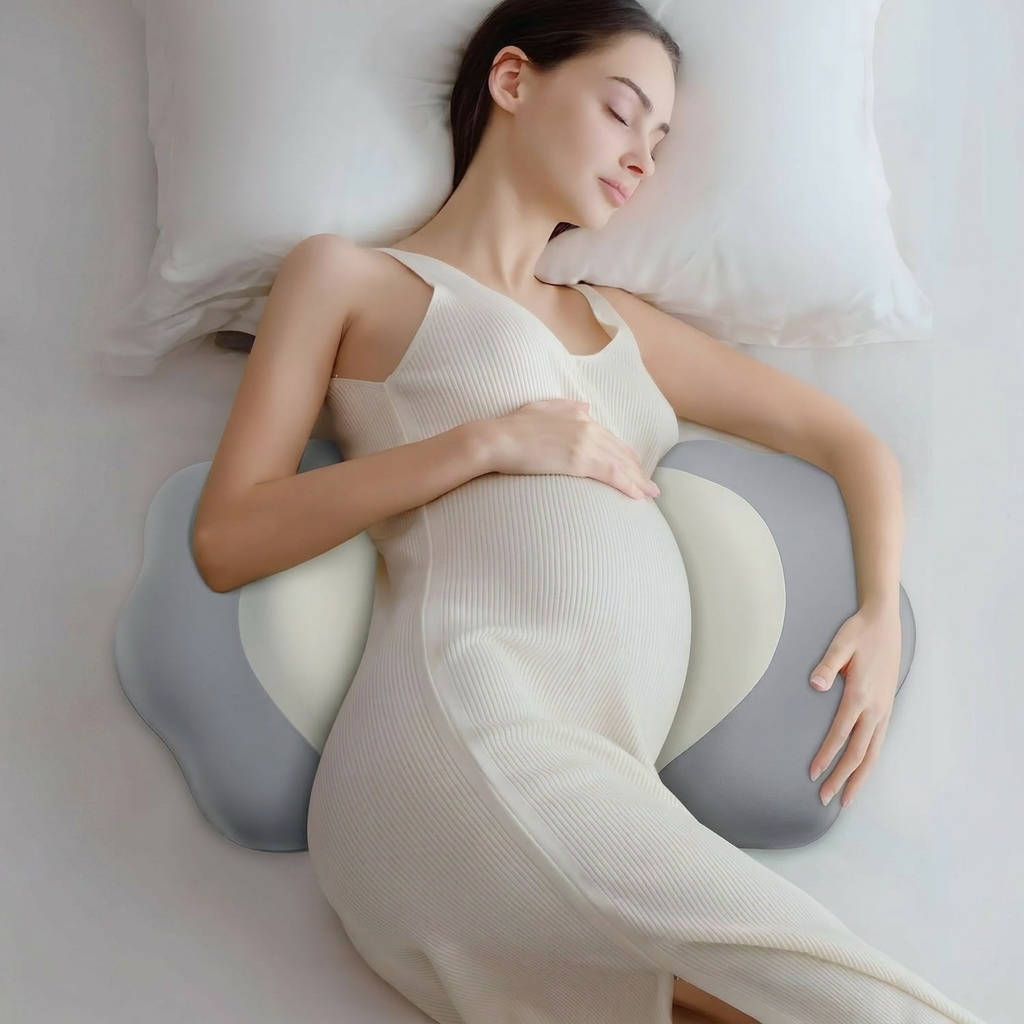 Customizable Comfort Pillow for Expecting Mothers with Cooling Cover