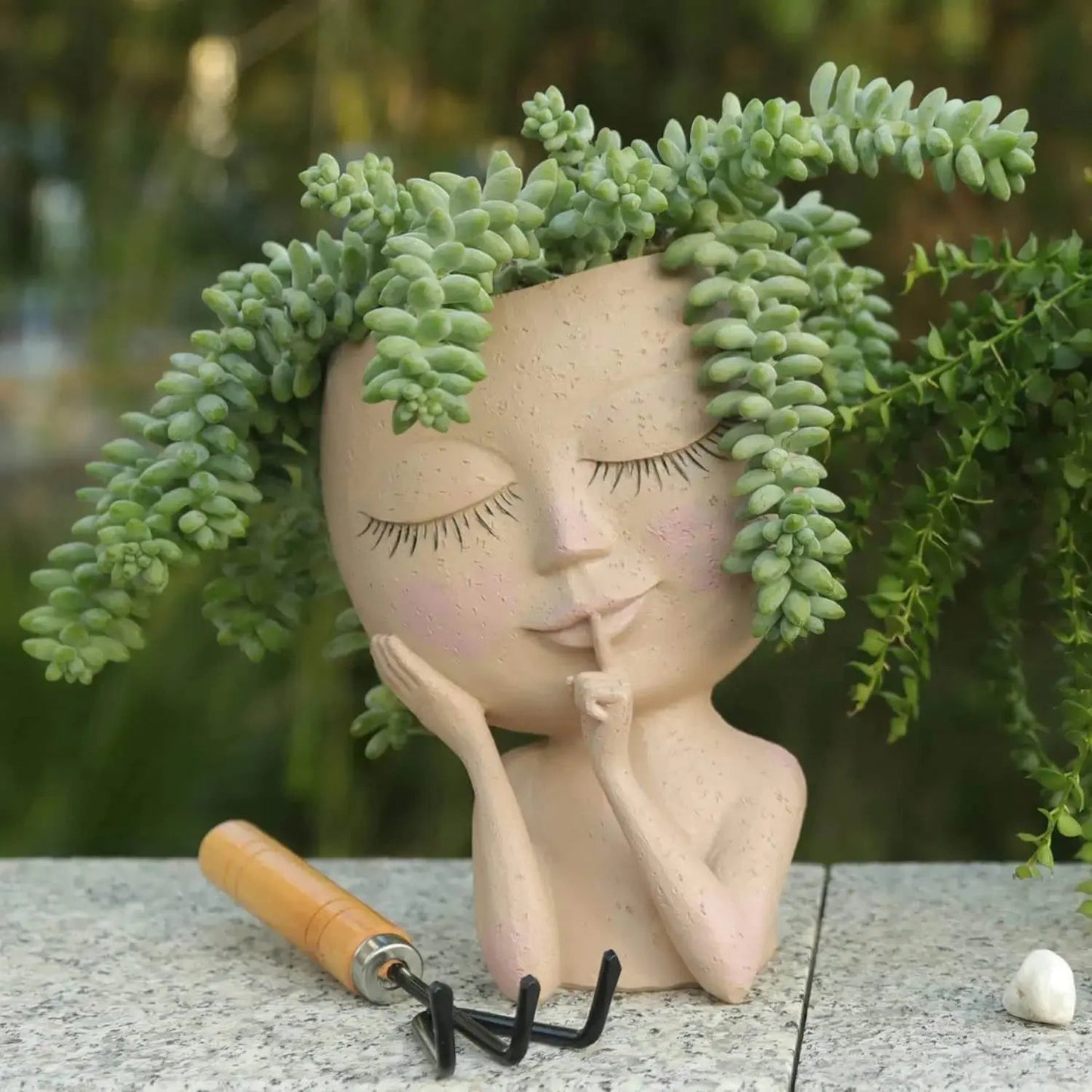 Charming Face Planter for Small Succulents and Herbs