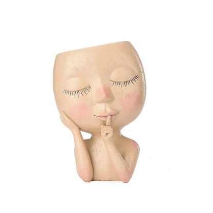 Charming Face Planter for Small Succulents and Herbs