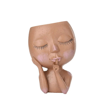 Charming Face Planter for Small Succulents and Herbs