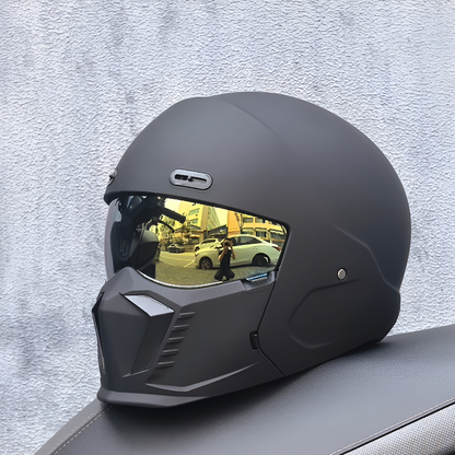 Classic Cruiser Motorcycle Helmet with Fog-Free Visor and Airflow