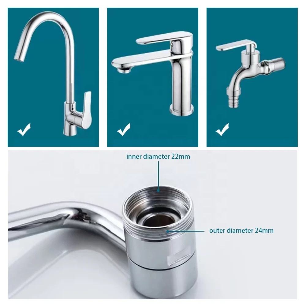 Flexible Faucet Extension with Dual Spray Options and 360° Rotation