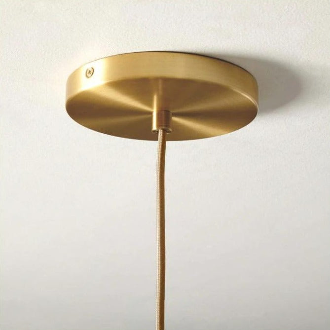 Elegant Glass Sphere Hanging Light in Chic Brass Finish