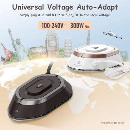Compact Travel Iron with Fast Heating and Dual Pressing Modes